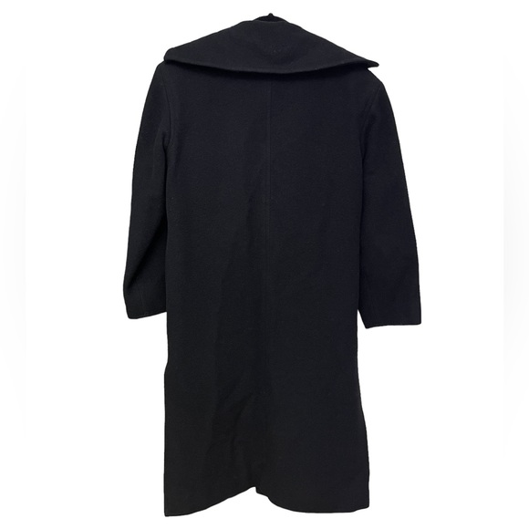 Vintage Saint Laurent Rive Gauche Paris Women’s Black Pure Cashmere Coat Size 34 - Picture 2 of 10